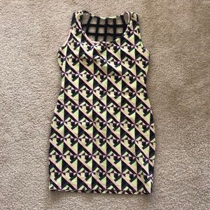Backless Geometric Print Dress